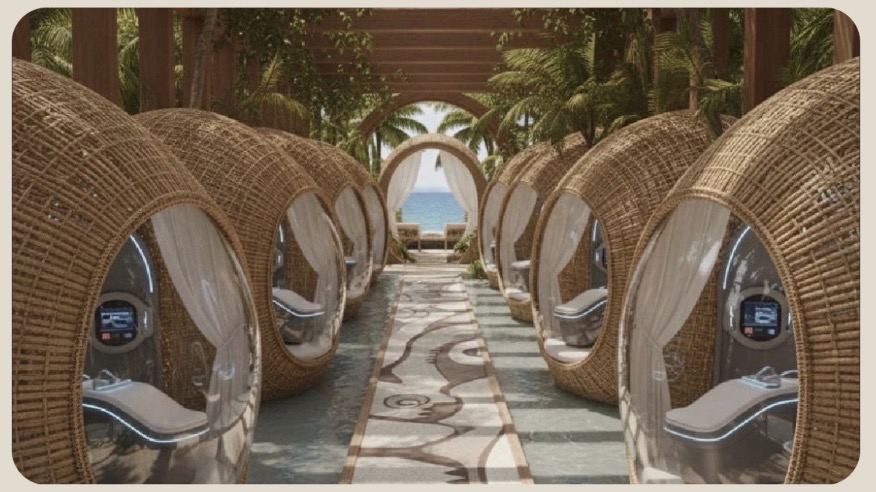 Bali beachfront cabanas