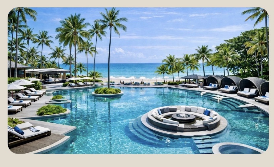 Koh Samui poolside lounge