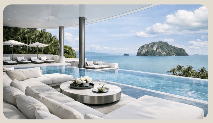 Koh Yao Yai poolside lounge